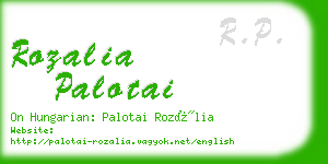 rozalia palotai business card